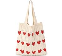 Crochet Tote Bag for Women, Mesh Beach Bag, Summer Aesthetic Boho Knit Tote for Vacation