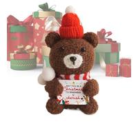 Crochet Toy,Knitted Party-Favors with Positive Card - Crochet Positive Animals - for Adults Valentines Christmas Graduation Kids Desks Car Shelves