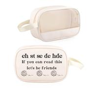 Crochet Transparent Makeup Bag Knitter Sewing Quilter Reusable Makeup Bag (Let's be Friends TB UK)