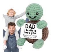 Crochet Turtle Gift for Dad, Mini Funny Turtle, Gift for Father's Day from Son and Daughter, Handmade, Positive Crochet Gift for Loving Surprises