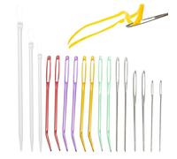 Crochet Upholstery Needle - Colorful Folded Tips Wool Needles, Large Aluminum Sewing Needles, Knitting Needles Set for Home, Crochet, Embroidery, Sewing Shops | Lightweight Needle E