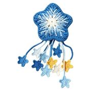 Crochet Water Bottle Carrier Bag - 20G Star Tassel Portable Pouch | Handled Water Bottle Holder | Decorative Star Tassel Pouch for Drink Cup Outdoor Gym Beach Travel Hiking Walking Accessories