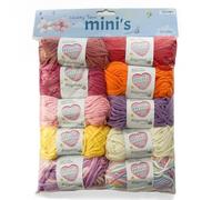 Crochet Yarn 10x25g Thick Mini Amigurumi Chunky Yarn for Crochet Chunky Wool for Beginners Easy Crochet Starter Kit Yarn Refill Pack (Pink)