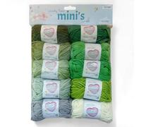 Crochet Yarn 10x25g Thick Mini Amigurumi Chunky Yarn for Crochet Chunky Wool for Beginners Easy Crochet Starter Kit Yarn Refill Pack (Green)