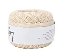 Crochet Yarn, 1mm Cotton Hand Crocheted Yarn Thread for Applique DIY Art and Craft Projects for Glove Blankets Milk White Fiber Material