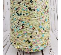 Crochet Yarn,50g Rainbow Gradient 3 + 6mm Color Sequins DIY Knitted Baby Sweater Hat Scarf Cushion Cotton Cake Yarns for Blankets Crocheting(7 a)(7 B)