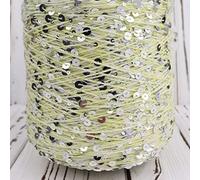 Crochet Yarn,50g Rainbow Gradient 3 + 6mm Color Sequins DIY Knitted Baby Sweater Hat Scarf Cushion Cotton Cake Yarns for Blankets Crocheting(7 a)(1 B)