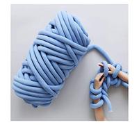 Crochet Yarn,Chunky Yarn 1000g Super Thick Chunky Yarn Hand DIY 30mm Soft Anti-Pilling Bulky Arm Weaving Blanket Spin Roving Yarn for Knitting(Blue)