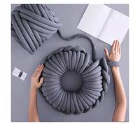 Crochet Yarn,Chunky Yarn 100g Bulky Knitting Roving Yarn DIY Hand Knitted Weaving Blanket Chunky Super Thick for Crochet Carpet Hats(Dark Grey)