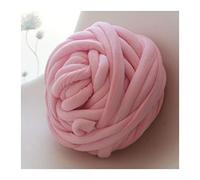 Crochet Yarn,Chunky Yarn 250g Chunky Knit Blanket Yarn Cotton Braid Tube Super Bulky Arm Knitting Alternative(Pink)