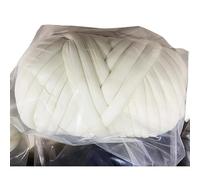 Crochet Yarn,Chunky Yarn 500g Super Thick Chunky Yarn Cotton Tube Alternative DIY Bulky Arm Knitting Blanket Hand Spin(Light Beige)