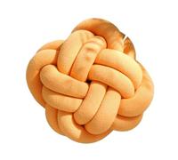 Crochet Yarn,Chunky Yarn Decorative Big Pillows Cushion Innovative Handmade Knotted Knot Ball Sweet Pillow Simple Car Cushions(Orange)