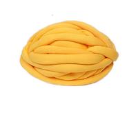 Crochet Yarn,Chunky Yarn Irround Yarn Super Thick Cotton Strips Hand-Woven Blanket Line Machine No Hair(Chicken Yellow)