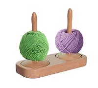 Crochet Yarn Holder - 4.33x4.33x7.48in Rotatable Yarn, Portable Thread Spinner Tool, Portable Wooden for Winding | Thread Holder for Winding Home Studio Workplace Weaving Hobby