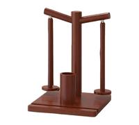 Crochet Yarn Holder | Magnetic Rotating Spinner,Wooden Yarn Ball Holder with Phone Stand and 2 Spindles - for Knitters, Women, Beginners, Sewing, Craft Room