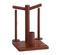 Crochet Yarn Holder - Magnetic Rotating Wooden Knitting Spinner | Wooden Yarn Holder with Phone Stand and 2 Spindles | for Knitters, Women, Beginners, Sewing, Craft Room