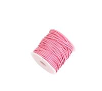 Crochet Yarn Knitting 10Yards/Roll 0.5mm-2mm Waxed Cotton Cord Thread String Strap Necklace Rope Bead for DIY Bracelet for Jewelry(Pink,0.5mm)