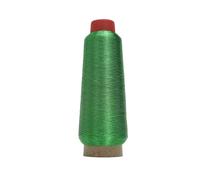 Crochet Yarn Knitting 150D 3000M Per Cone Metallic Thread Computerized Embroidery and Decorative Sewing 45 Bright and Glittery Colors Available(MS-46 Kelly Green)