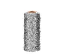 Crochet Yarn Knitting 1mm Gold Thread Gift Wrapping String for DIY Decorations Christmas Metallic Cord Rope for Weddings and Handcraft Decor(Silver-1PC)