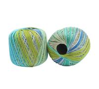 Crochet Yarn Knitting 1Pc 50g Crocheting 100% Cotton Lace Yarn Gradient Color line Hand Knitted Knitting Soft Warm Baby Thread DIY Sweater 300M(Ivory)