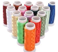 Crochet Yarn Knitting 1PCS About 1200M/roll Polyester Knotless Velvet, Wrapped with Flower Thread, Sewing Rolls, Hand Embroidered(Cream Gold)