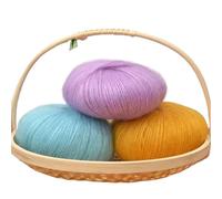 Crochet Yarn Knitting 1PCS Luxury Mohair Blend Yarn, Soft Merino Wool, DIY Knitting and Crochet Projects, Containing 45%, 40%(25 Pink Blue)