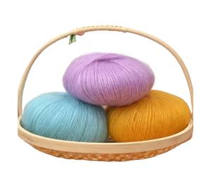 Crochet Yarn Knitting 1PCS Luxury Mohair Blend Yarn, Soft Merino Wool, DIY Knitting and Crochet Projects, Containing 45%, 40%(23 Khaki)