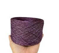 Crochet Yarn Knitting 250g/ Ball Acetic Tencel Pure Cotton Wool Silk Soft Dyed Thread DIY Hand-Knitted Stick Crochet Shawl Scarf Weaving Material(Lavender)