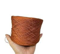 Crochet Yarn Knitting 250g/ Ball Acetic Tencel Pure Cotton Wool Silk Soft Dyed Thread DIY Hand-Knitted Stick Crochet Shawl Scarf Weaving Material(Tea Brown)