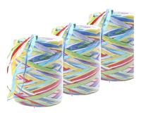 Crochet Yarn Knitting 262 Feet Raffia Paper Ribbon 6 Colored PackingPaper String Perfect for Gift Wrapping, Festival Gifts, Party Decoration(3 roll D)