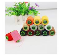 Crochet Yarn Knitting 300 Meters/roll 0.5mm 24 Colors Handmade Sewing Threads for Machine Hand Embroidery Mini Spool Polyster Thread Home Decor(Dark Yellow)