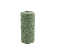 Crochet Yarn Knitting 3mm/4mm 100m Natural Macrame Cord 100% Colored Cotton Rope Handmade Home Decor Craft Knitting Christmas Wedding Decoration(Sage Green,4mm-100m)