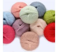 Crochet Yarn Knitting 8pcs 400g Mohair Yarn for Crocheting and Knitting DIY Pet Toys Crafts Soft Comfortable Skin Friendly Spring and Summer(11)