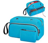 Crochet Yarn Knitting Bag 2 Pcs - IBFUN Yarn Storage Organizer Crocheting Bags for Beginners with Hand Wrist for Crochet Accessories Needles Hooks Knitting
