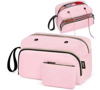 Crochet Yarn Knitting Bag 2 Pcs - IBFUN Yarn Storage Organizer Crocheting Bags for Beginners with Hand Wrist for Crochet Accessories Needles Hooks Knitting