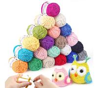 Crochet Yarn Knitting Wool 21Colors x 25g Crochet Wool Acrylic Yarn for Crochet Yarn for Crochet Kits for Beginners Adults