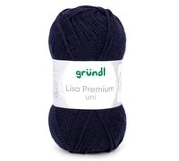 Crochet yarn Lisa Premium uni marine 760-19