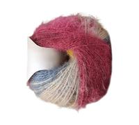 Crochet Yarn, Mixed Wool Acrylic Gradient | 2 x 100 g Soft Yarn with Long Pile | For Enthusiasts Quilting Work Embroidery Repair Creation Scarves Art