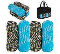 Crochet Yarn Set 4x100g, 200mx2colour Yarn for Crafts Projects, 5ply Yarn for Hand Knitting Crafting for Beginners Adults for Crochet Knitting and Crafts (Colour 10)