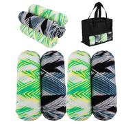 Crochet Yarn Set 4x100g, 200mx2colour Yarn for Crafts Projects, 5ply Yarn for Hand Knitting Crafting for Beginners Adults for Crochet Knitting and Crafts (Colour 8)