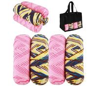 Crochet Yarn Set 4x100g, 200mx2colour Yarn for Crafts Projects, 5ply Yarn for Hand Knitting Crafting for Beginners Adults for Crochet Knitting and Crafts (Colour 14)