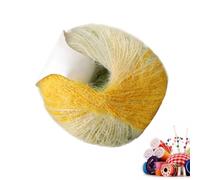 Crochet Yarn Set - Plush Wool Blend, Vibrant Crafting Thread, Smooth Fiber Bundle With Strong Twist | Artistic DIY Creations For Throws, Shawls, Accessories, Maker Rooms, Classes, Studios, Club