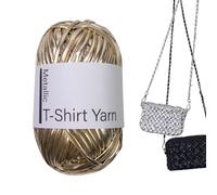 Crochet Yarn - Soft Shining Thread, T-shirt Clothing Material, Knitting Fiber Lightweight Craft Supply, Multipurpose Smooth and Resilient Atmosphere or Texture, Handmade Projects | Premium Quality for
