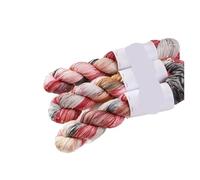 Crochet Yarn Thin Gradient Color Tencel Sequins Hand-Dyed Lace Yarn for Summer Hand Knitting Crochet Thread for Shawl Scarf(Color 03)