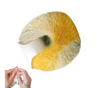 Crochet Yarn - Wool Acrylic, Gradient Thread with Long Pile Texture, 2 x 100g Beginner Crochet Yarn for Hobbyists Quilting Projects Embroidery Work Fabric Repair Scarf Making Art Creation, Soft