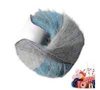 Crochet Yarn, Wool and Acrylic Mixed Gradient Thread - 2 x 100 g Crochet Yarn for Beginners with Long Haired, for Quilting Projects, Embroidery, Repair and Creation Scarves