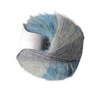 Crochet Yarn - Yarn in Mixed Wool and Acrylic Gradient, 2 x 100 g Long Pile Yarn, for Quilting Projects Work Embroidery Repair Creation Scarves Art