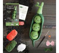 Crochet Your Veggies Amigurumi Kit Peapod : Everything You Need Is Included: 100%-Cotton Yarn, Crochet Hook, Stitch Marker, Tapestry Needle, Fiberfill, Step-by-Step Leaflet, and Exclusive Instruction