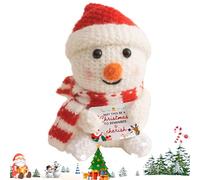 Crocheted Animals, with Postcard and Ornament, Knitted Plush Crochet, for Desks Children Adults Saint Cars Christmas Graduation Shelves