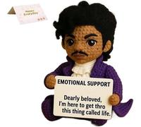 Crocheted Emotional Support Dolls, Emotional Support Softball, Positive Affirmation Crochet, Gift for Women, Friends, Students, Coworkers, Or College Graduation (#A)